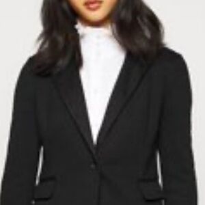Sisley Slim Fit Two Button Chic Black Blazer Size 40 New Without Tag